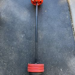 1in Weight Plate Set 45lbs And Bar