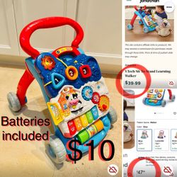 $10 Batteries included Vtech Seat to Stand Learning BabyWalker