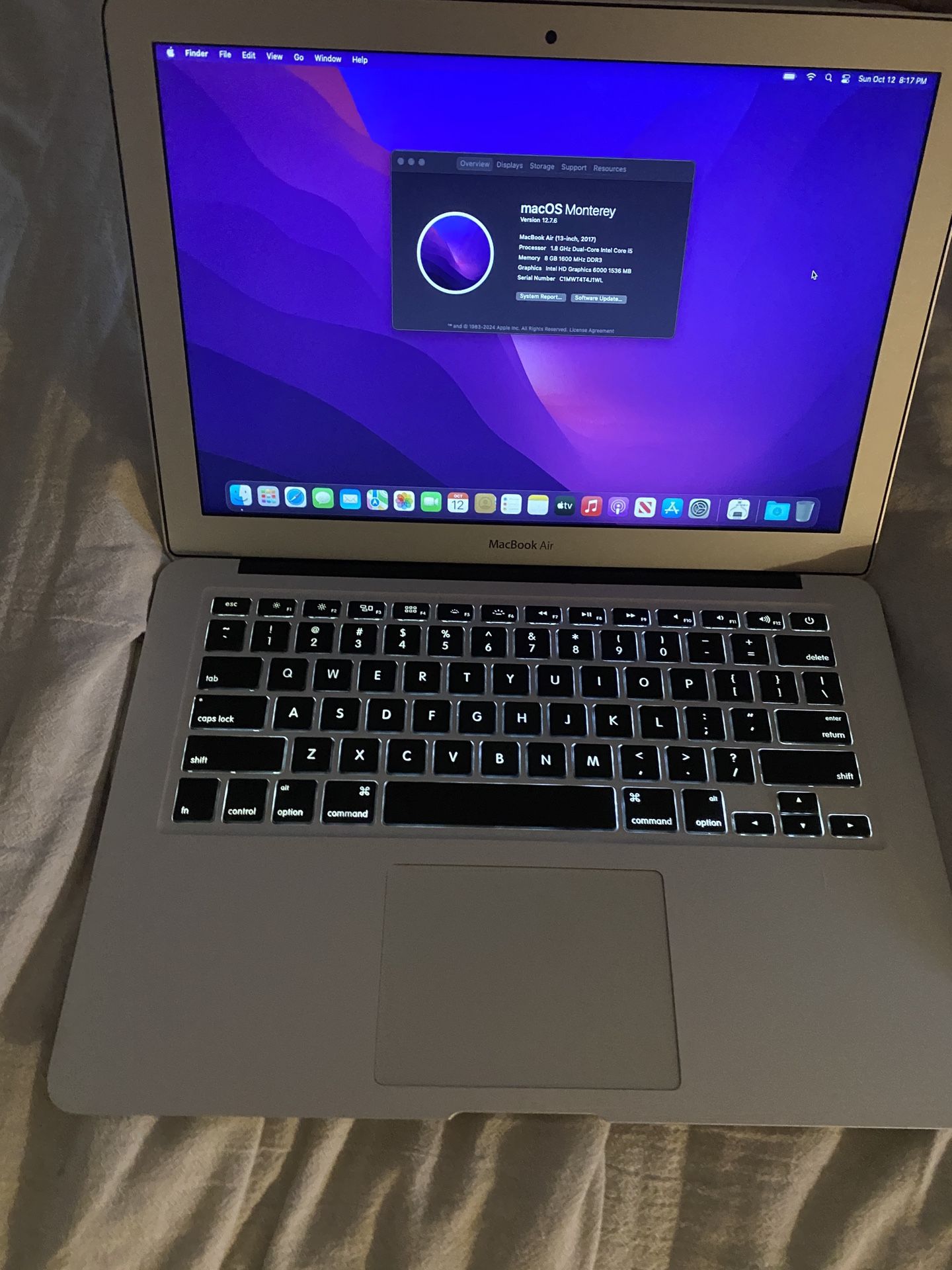 MacBook Air 250GB SSD 8GB Ram 2017