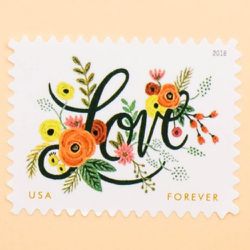 2018 US Wedding Love Flourishes Forever Postage Stamps-0