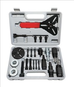 Air Conditioner Clutch Holding Tool Set A/C Compressor Clutch Remove Install Kit Compatible with GM Chevy Chrysler Subaru Volvo for 510 508 507 709 32