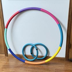 Weighted Fitness Hula Hoop & Weighted Arm Hoops Set - For Adults