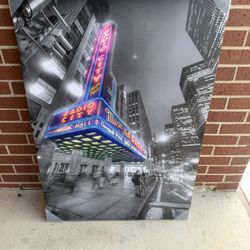 Large NYC Radio City Music Hall Canvas Wall Art