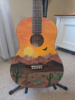 Hand Painted Guitar