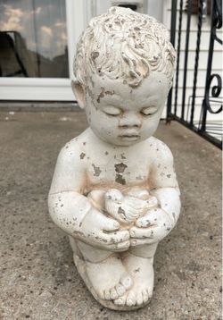 Vintage concrete garden statue
