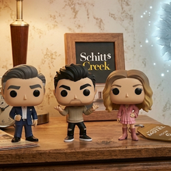 Schitt's Creek Funko Pop Set - Alexis 1169 Convention Exclusive, David 975, Johnny 973