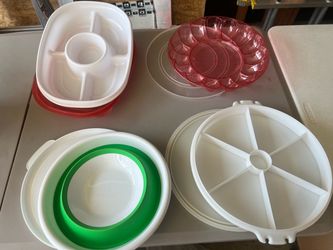 Several Separated Food Containers with Lids
