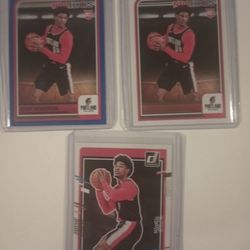 2023-24 Lot Of 3 Basketball Rookie Cards