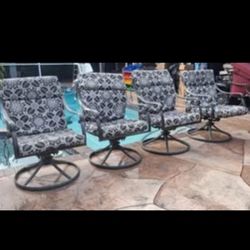 X4 Aluminum outdoor Rocking Deck Chairs w/ cushions pool deck spa garden lawn dock