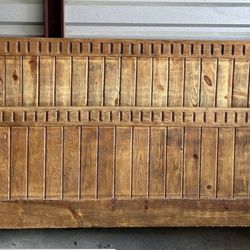 Rustic Solid Wood King Headboard & Footboard – Farmhouse Style
