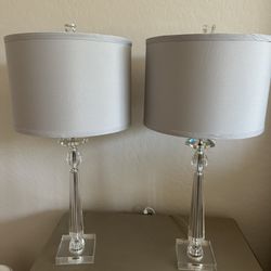 Crystal Lamps Set Of Two