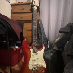Squier Stratocaster Standard Electric Guitar Cherry Sunburst 6-String