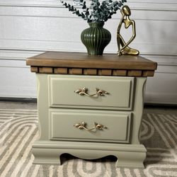 Sage green Night Stand/End Table