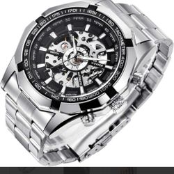 NEW LUXURY Men’s Gute Steampunk Skeleton Watch Automatic Mechanical Watch 