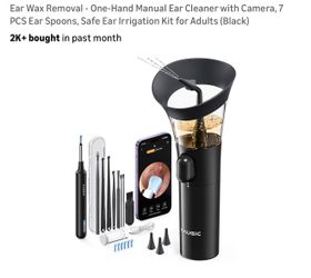 Ear Wax Removal - One-Hand Manual Ear Cleaner with Camera
