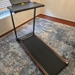 Compact Foldable Treadmill with Desk Workstation