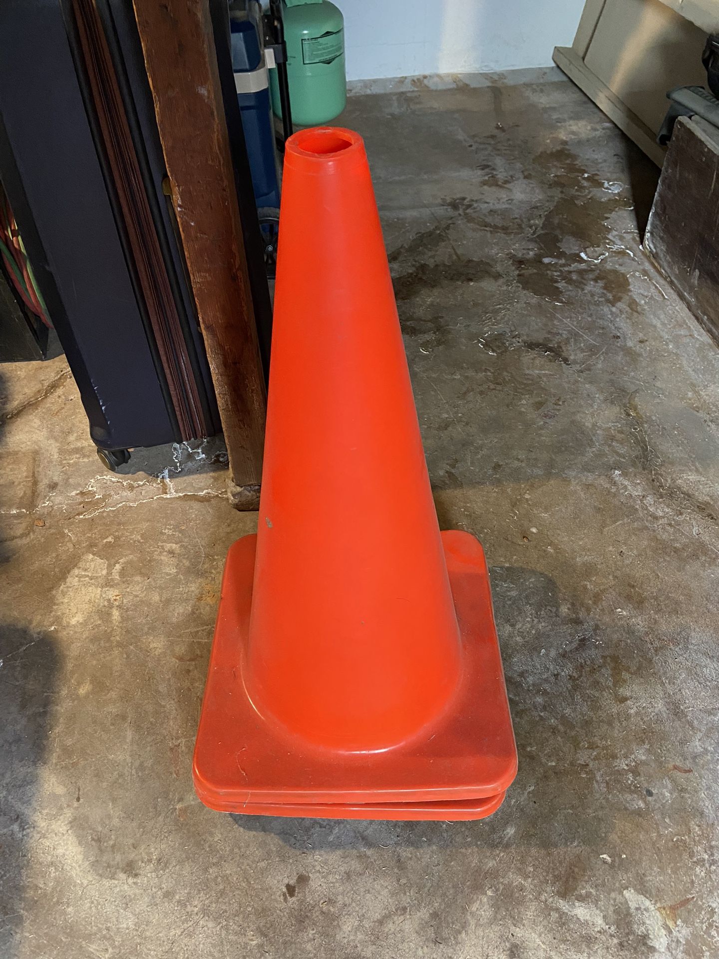 (2) Large Orange Safety Cones