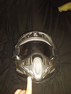 Adult offroad helmet and goggles