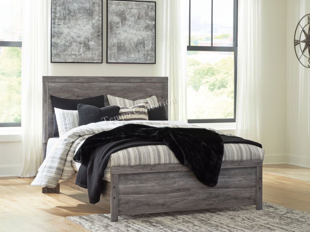 3 Pcs Bedroom Set, Queen Bed Frame, Dresser and Nightstand, Bundle Deal , Dark Gray Color, SKU#10B1290BUNDLE