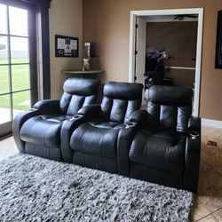 Powered Movie Theater Seating Reclining Sofa Couch