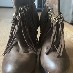 Black And Brown Wedge Boots