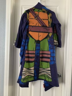 Kids Throw Blanket With Sleeves (Ninja Turtle)