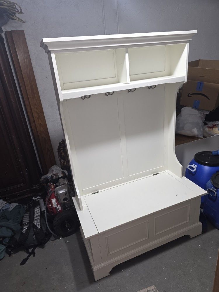 Storage Bench With Shelves