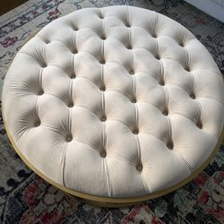 Cream ottoman