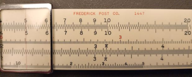 Vintage Frederick Post Co. 1447 Slide Rule, manufactured by Hemmi in Japan 1970