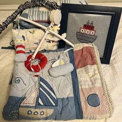 Baby Crib Bedding Nautical Set 