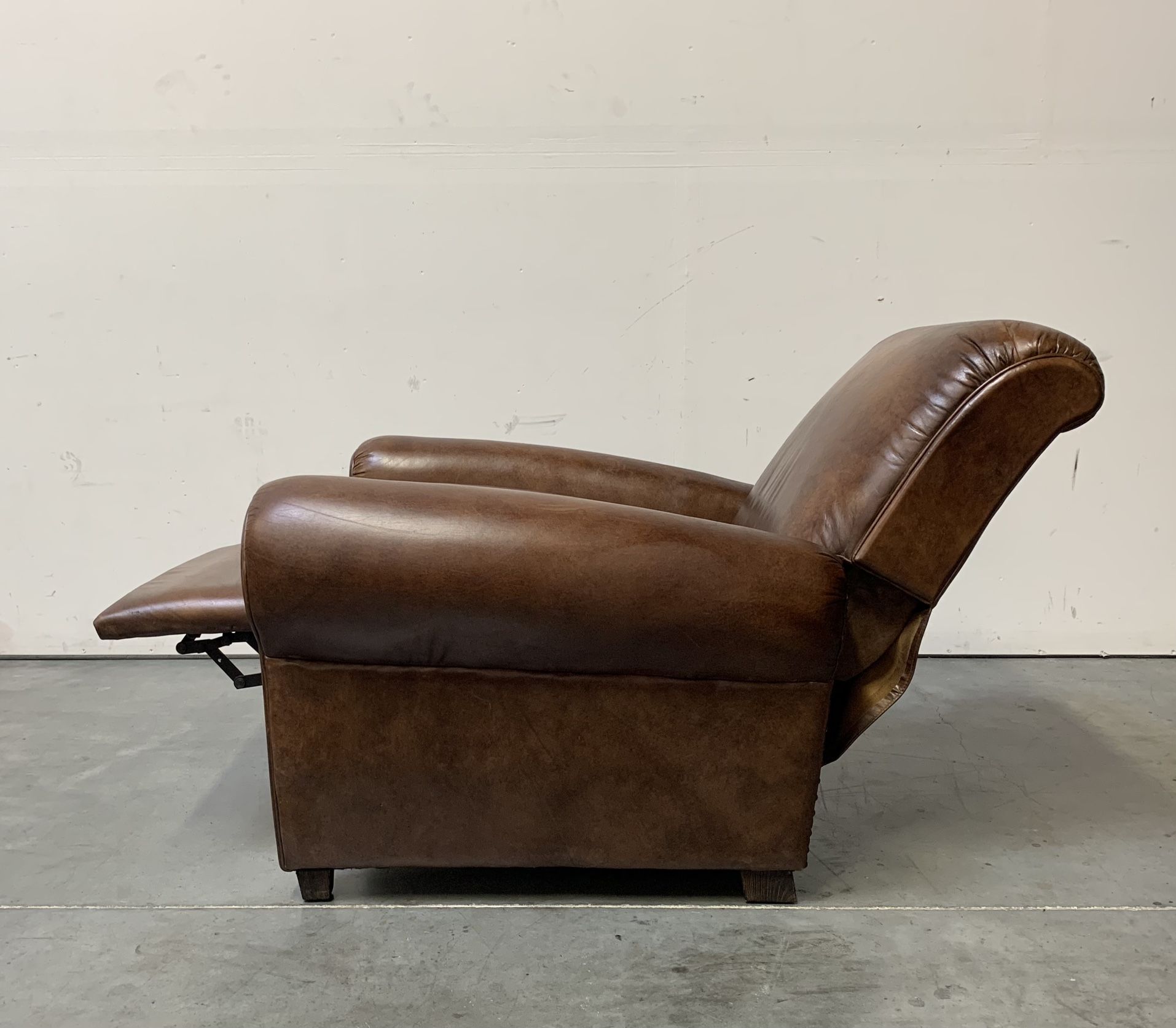 Restoration Hardware, 1920s Parisian Leather Club Chair Recliner for ...