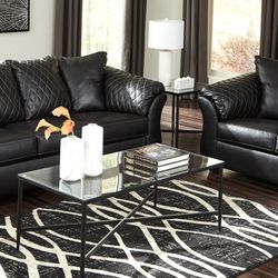 Leatherette Sofa and Loveseat - Betrillo Style
