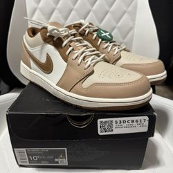 Jordan 1 Low Hemp Oatmeal Size 10.5
