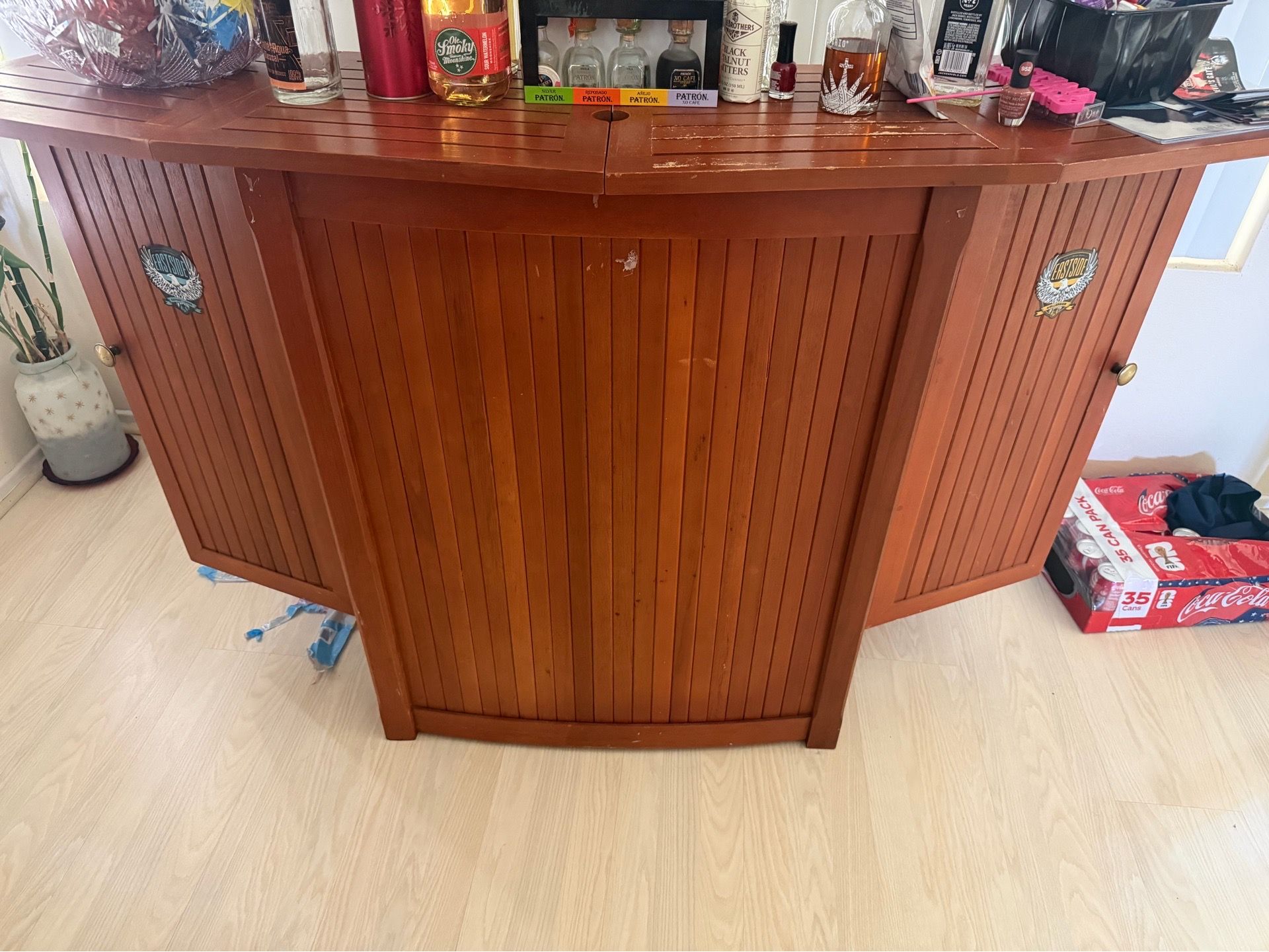 Wooden party bar