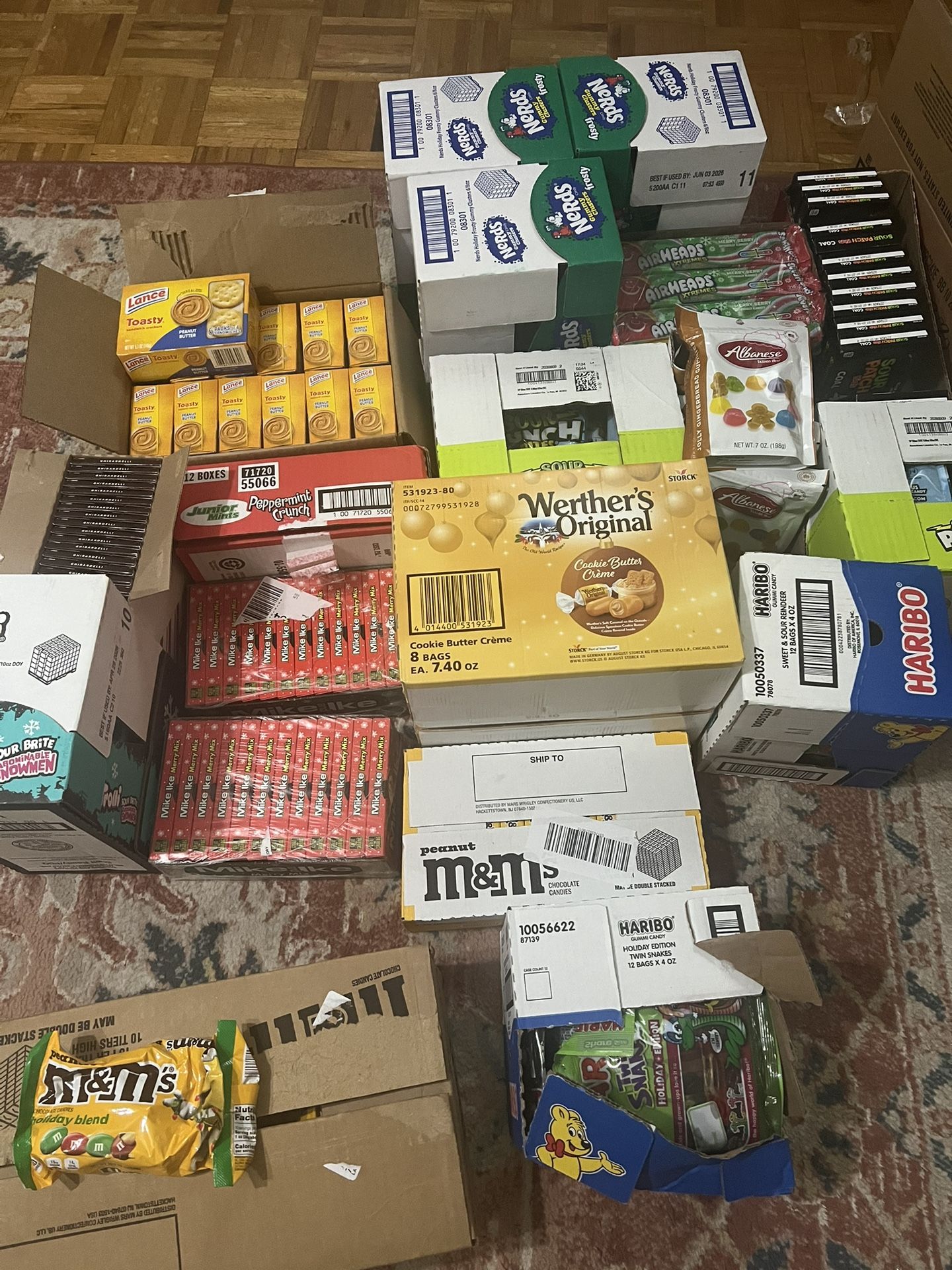 Bulk Candy & Snack Wholesale Lot — M&M’s, Nerds, Airheads, Haribo, Werther’s, Lance Crackers & More