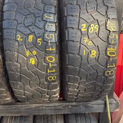 285/70/18 (2) Toyo Installed 