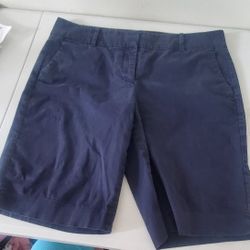  Ann Taylor's Blue Bermuda Shorts.  Size 10