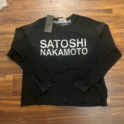 Satoshi Nakamoto Black Long Sleeve Thermal Shirt