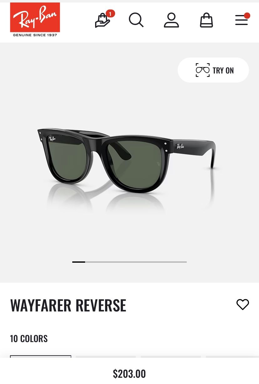 Ray Ban Wayfarer Reverse Sunglasses 