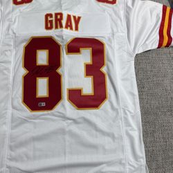 Noah Gray Signed Autograph Custom Jersey - JSA COA- Kansas City Chiefs 