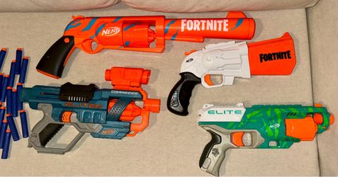 Nerf dart guns -4 total- with darts