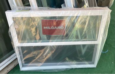 (1) Double glass window, Block, 47.5 in (w) z 36in - NEW