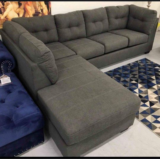 🍄 Maier 2-Piece Sectional With Chaise | Sectional-Gray | Sofa | Loveseat | Couch | Sofa | Sleeper| Living Room Furniture| Garden Furniture | Patio Fu