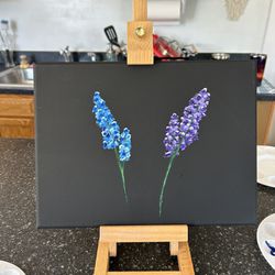 Purple And Blue Simple Flowers