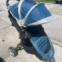 Baby Jogger City Mini Single Compact Stroller Blue / Gray