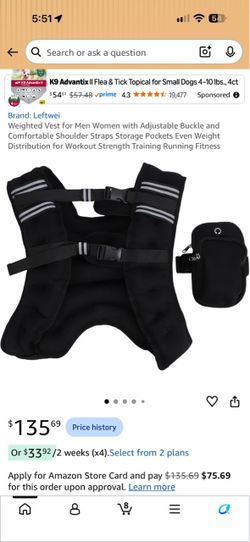 Leftwei Weighted Vest with Storage Pocket