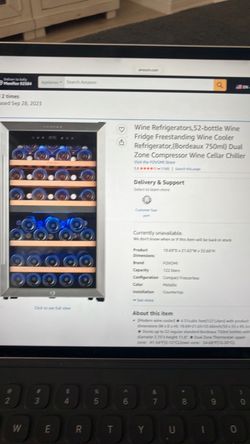 Wine Cooler 52 bottle ( not working)