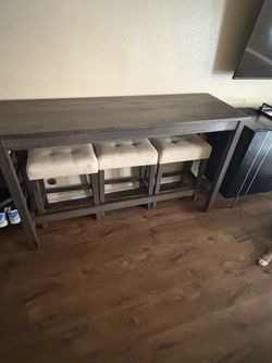 Bar table with 3 stools