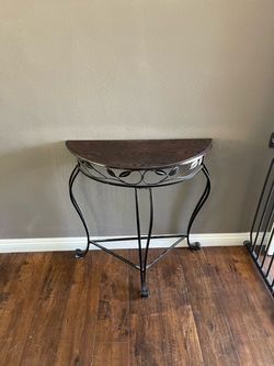 Half moon hallway table