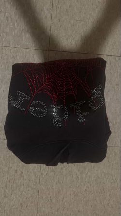 Sp5der OG Rhinestone Hoodie Black